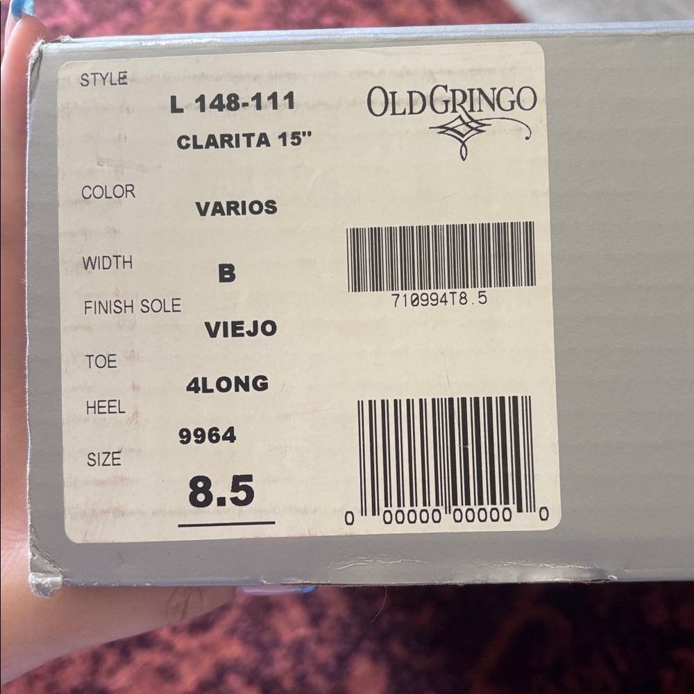 Old Gringo Style L 148-111 CLARITA 15 size 8.5 womans - Picture 10 of 10